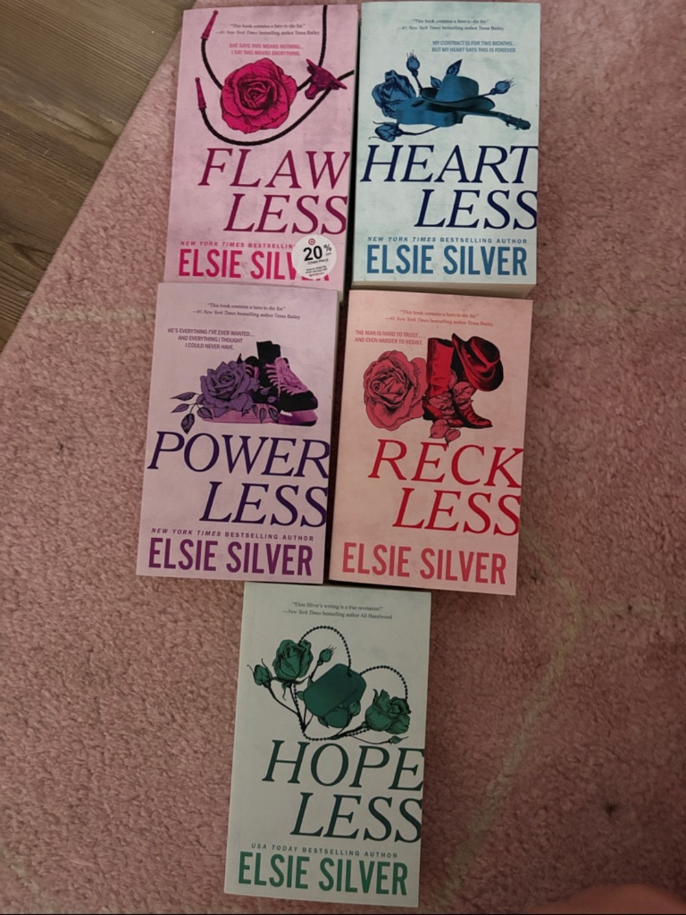 Elsie Silver 'Less' Series Book Set - Colorful Rose Covers